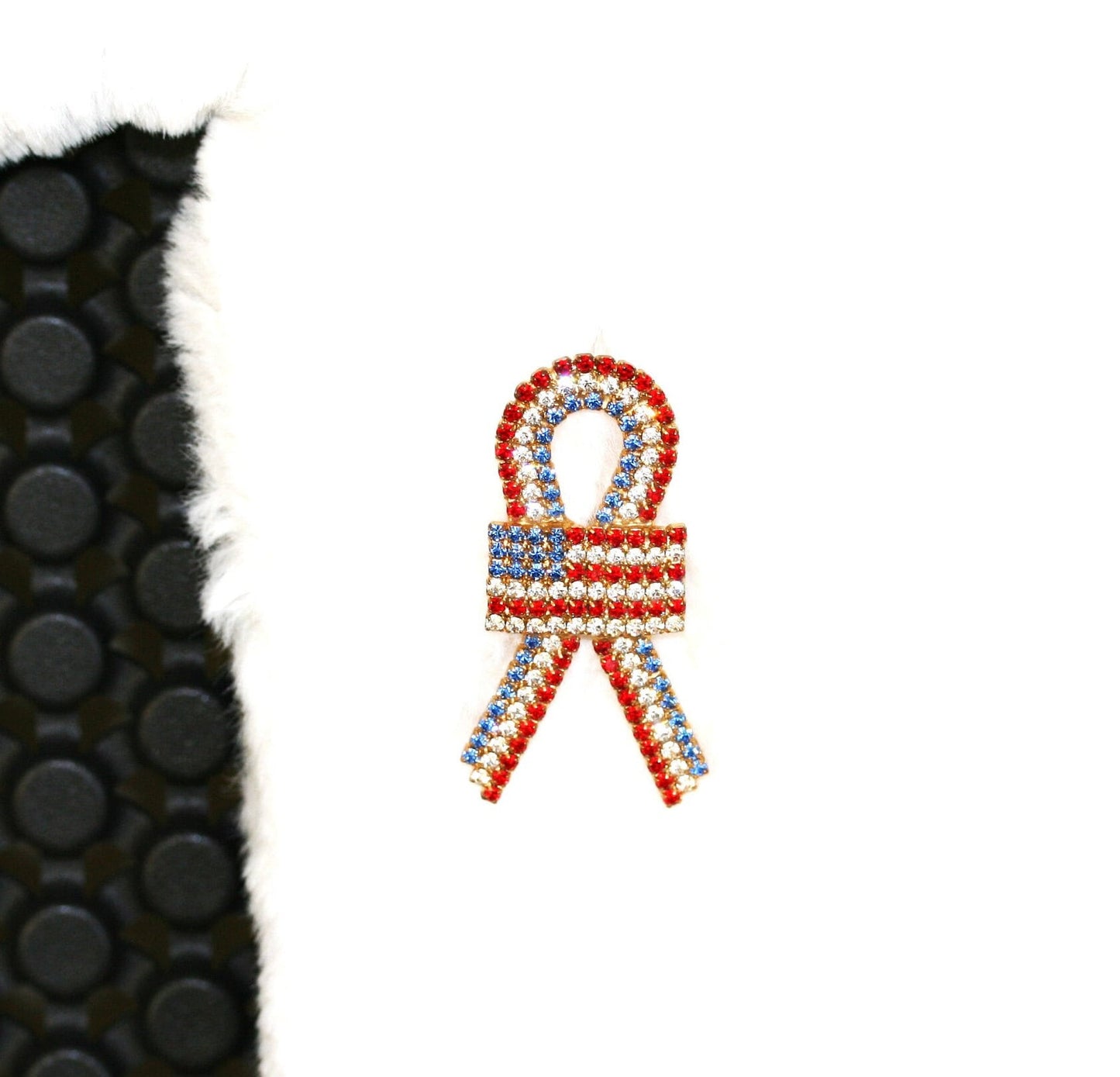 USA Flag Pin, Patriotic USA Flag Rhinestone Brooch Pin, USA Ribbon Pin, Patriotic Jewelry