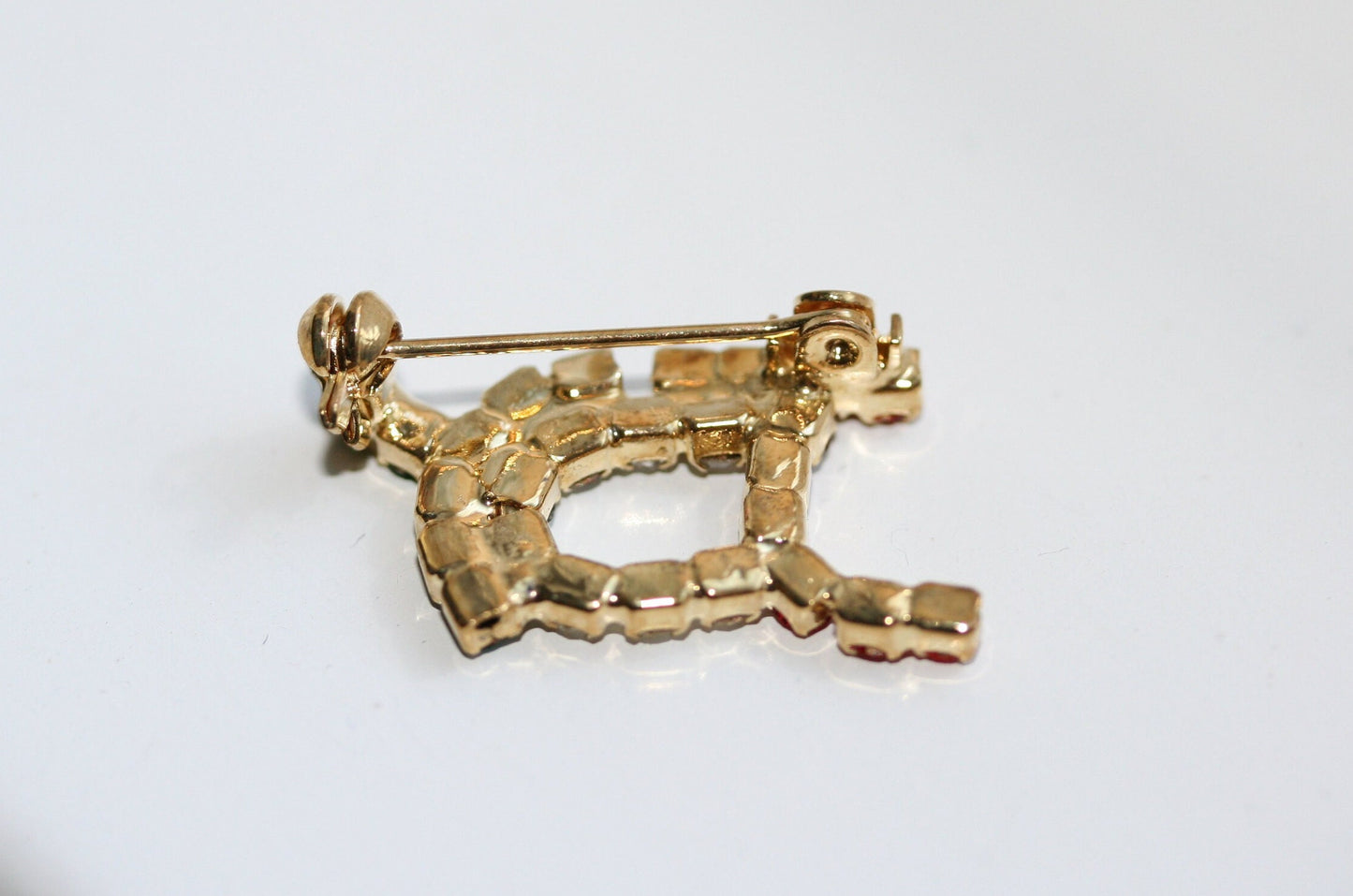 JOY Brooch Pin, Rhinestone Christmas Joy Pin Holiday Rhinestone JOY Pin