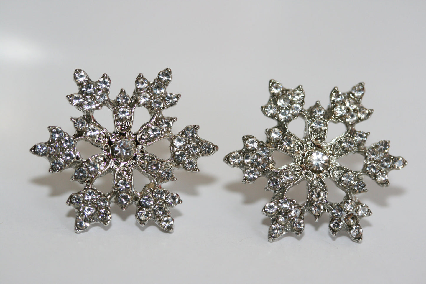 Rhinestone Snowflake Pendant Necklace, Christmas Snowflake Earrings, Christmas Snowflake Jewelry Set Christmas Gift