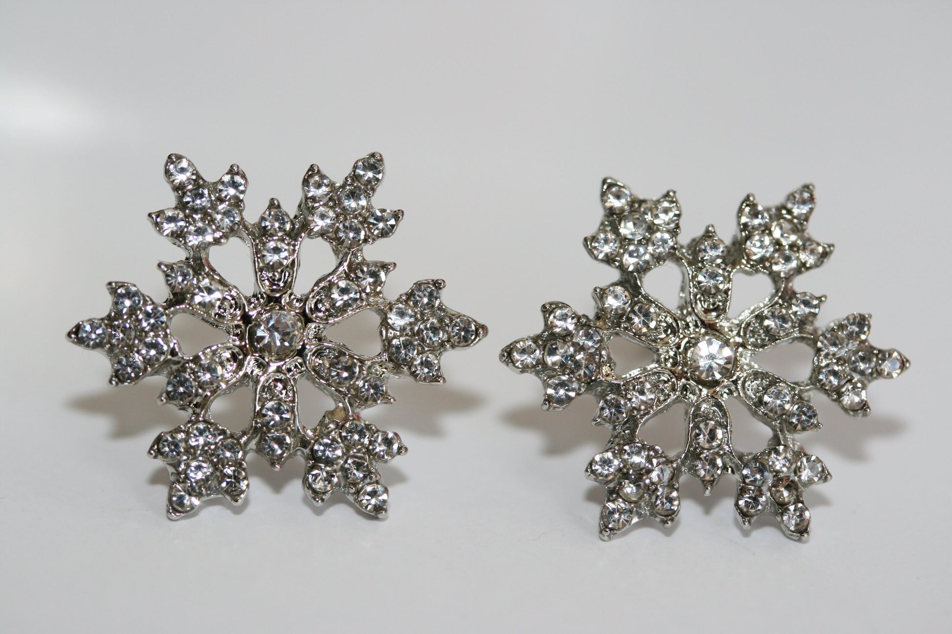 Rhinestone Snowflake Pendant Necklace, Christmas Snowflake Earrings, Christmas Snowflake Jewelry Set Christmas Gift