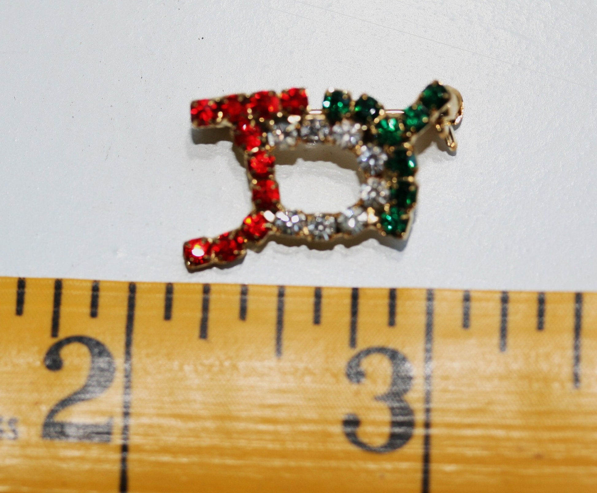 JOY Brooch Pin, Rhinestone Christmas Joy Pin Holiday Rhinestone JOY Pin