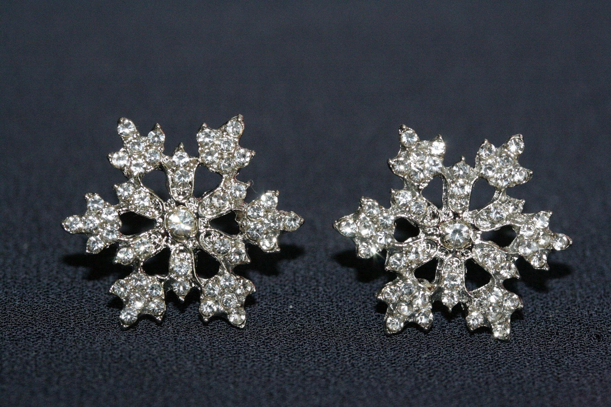 Rhinestone Snowflake Pendant Necklace, Christmas Snowflake Earrings, Christmas Snowflake Jewelry Set Christmas Gift
