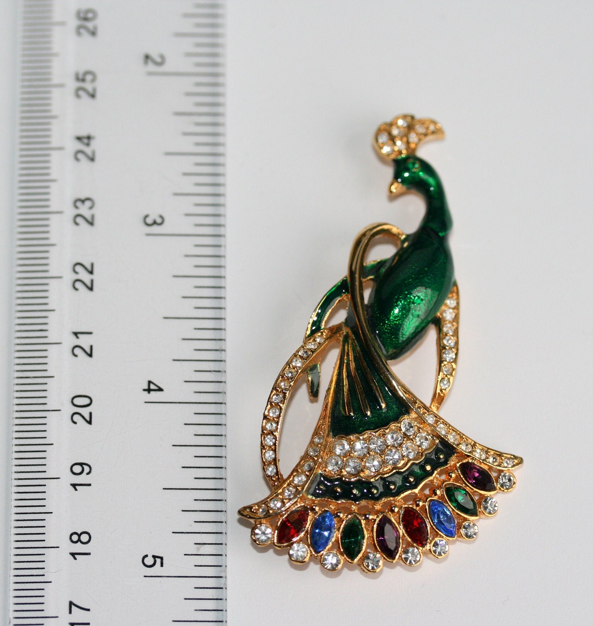Fashion Accessories Peacock Brooch Vintage Peacocks pin Multi Color Crystal Peacock Brooch