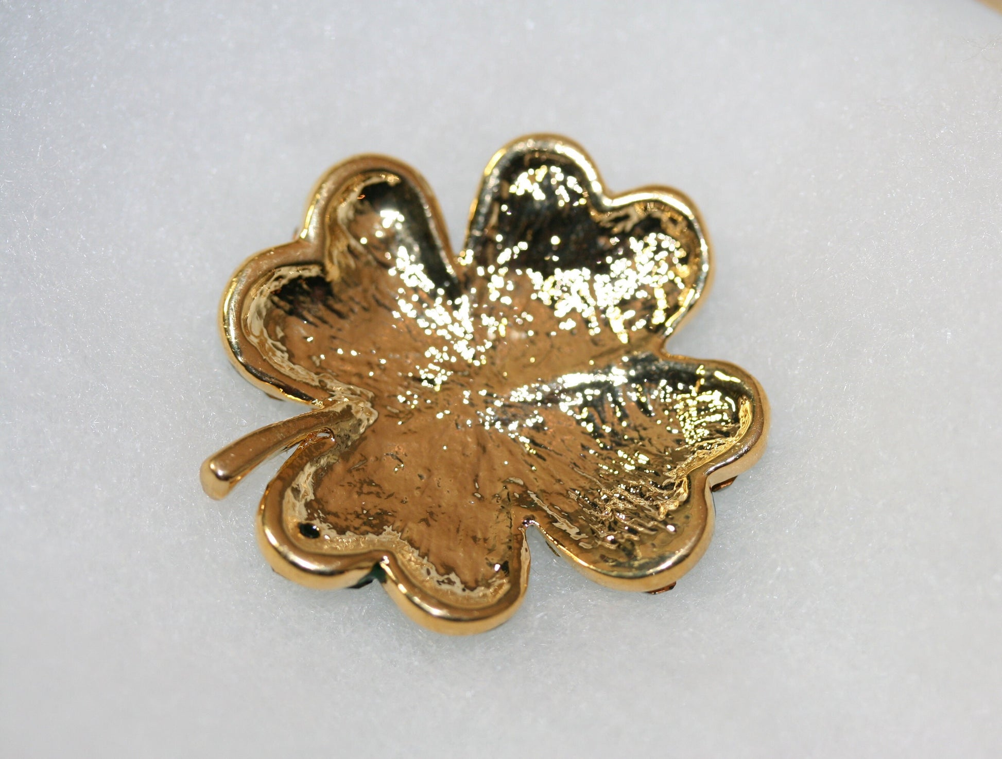 Rhinestone Shamrock Brooch, Crystal Shamrock Earrings , 4 Leaf Clover Pin, Irish Jewelry, St Patrick's Shamrock Pin & Earrings