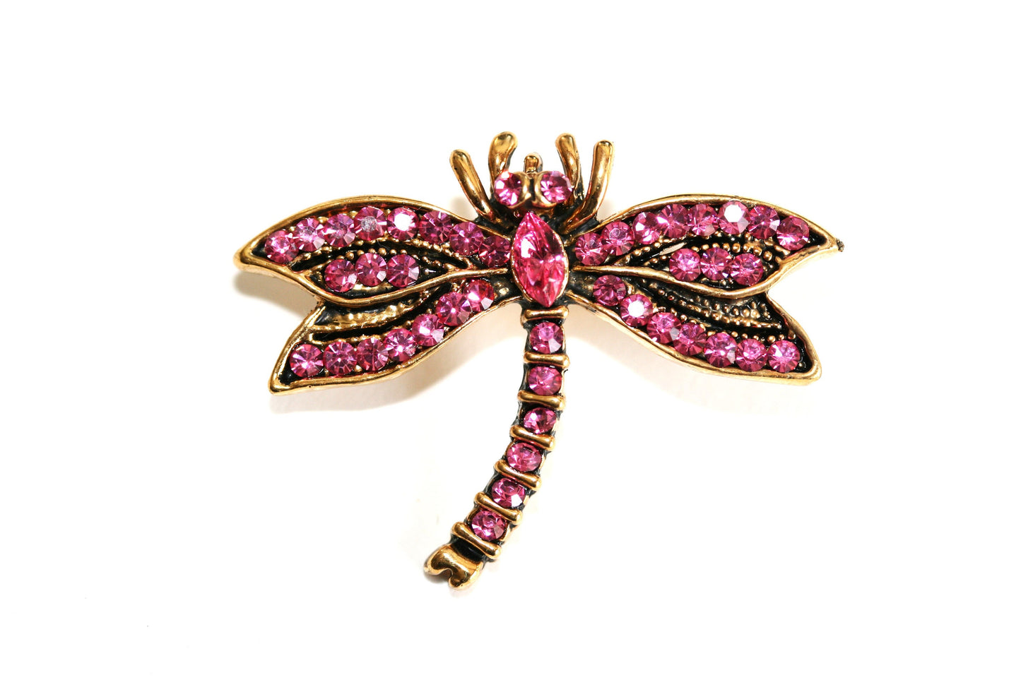 Elegant Dragonfly Brooch Pin Rhinestone Animal Party Jewelry Crystal Dragonfly Pin
