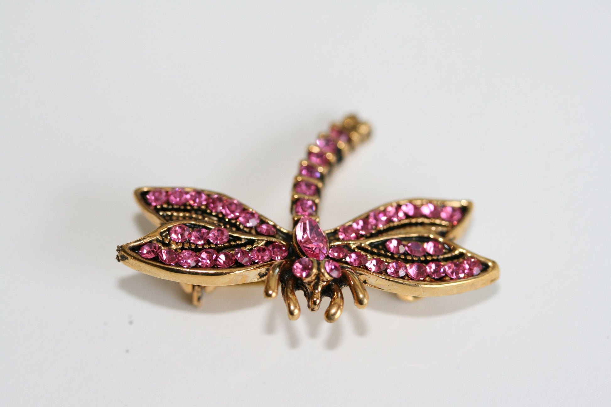 Elegant Dragonfly Brooch Pin Rhinestone Animal Party Jewelry Crystal Dragonfly Pin