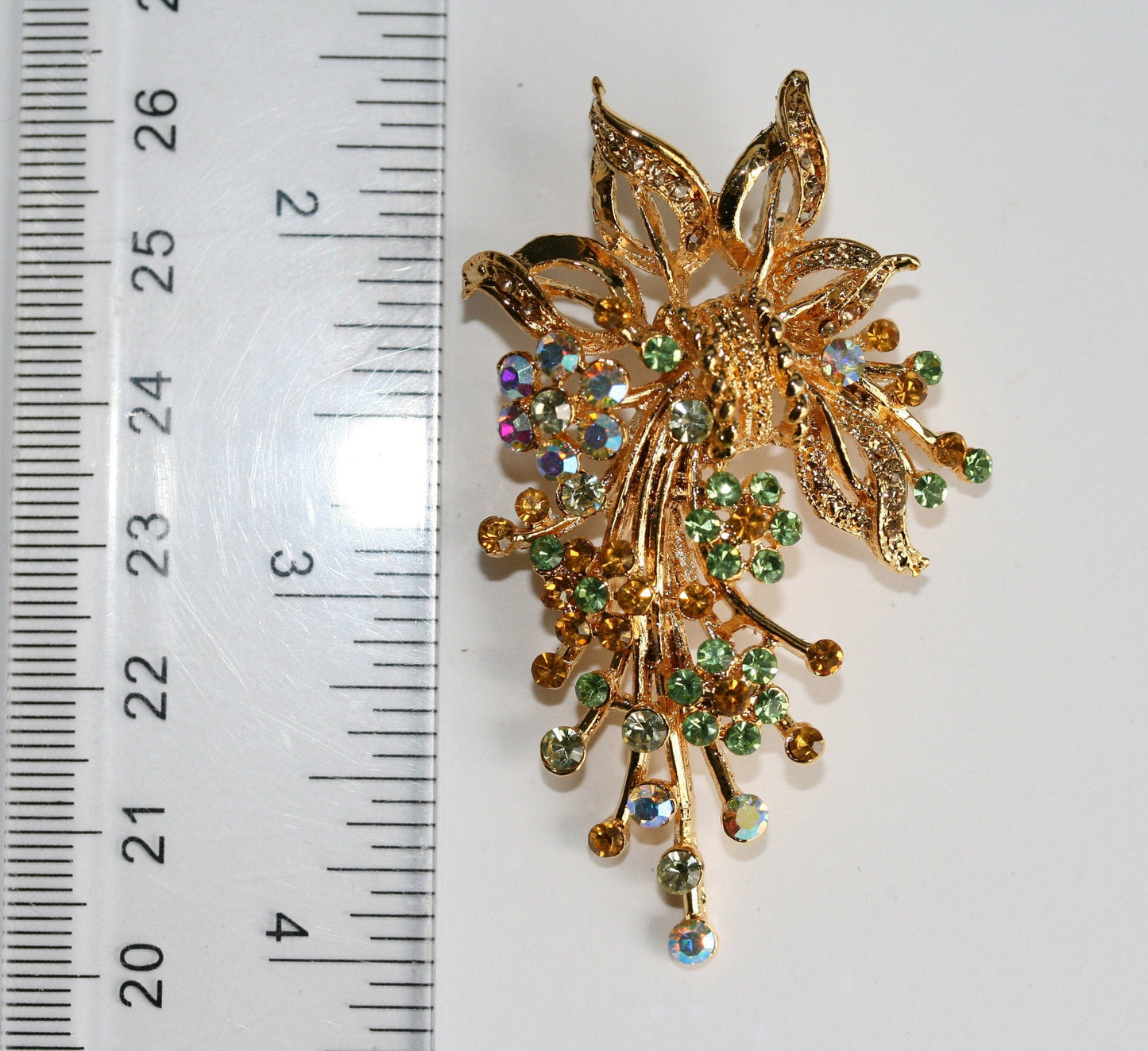 Floral Rhinestone Brooch Pin Flower Shaped Brooch Decorated With Shiny Rhinestone Clothing Lapel Pin For Women
