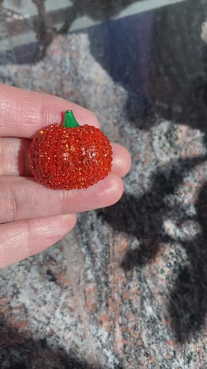 Rhinestone Fall Autumn Cornucopia Halloween Thanksgiving Pumpkin Pin  Brooch, Holiday Fashion Costume Jewelry