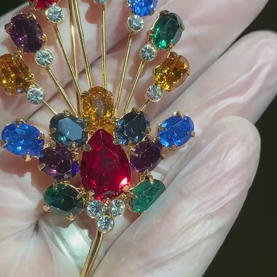 Big Crystal Balloon Brooches For Holiday, Birthday Party Rhinestone Brooch Pin Friends Gift