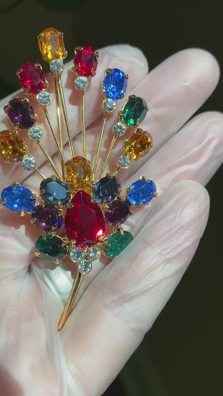 Big Crystal Balloon Brooches For Holiday, Birthday Party Rhinestone Brooch Pin Friends Gift