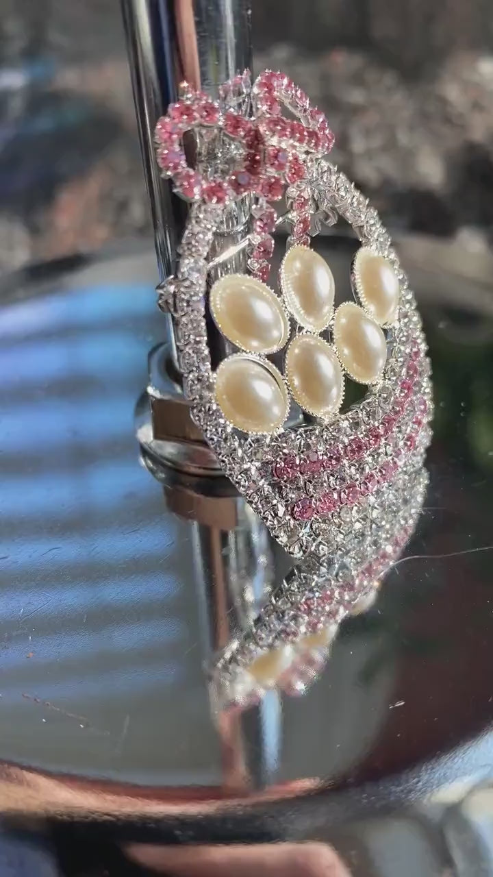 Rhinestone Easter Basket Brooch, Crystal Easter Egg Pin Rhinestone Easter Basket Brooch, Crystal Easter Egg Pin