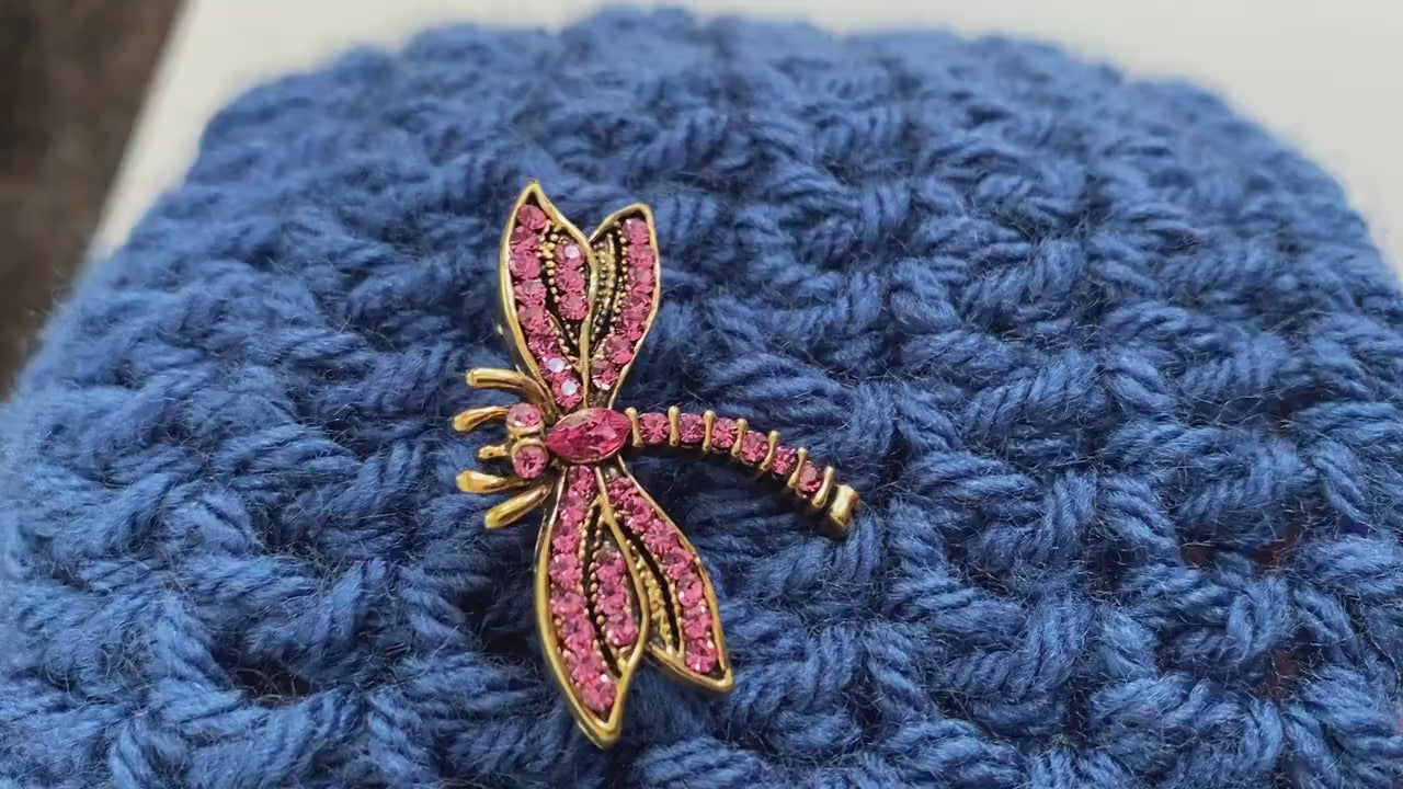 Elegant Dragonfly Brooch Pin Rhinestone Animal Party Jewelry Crystal Dragonfly Pin