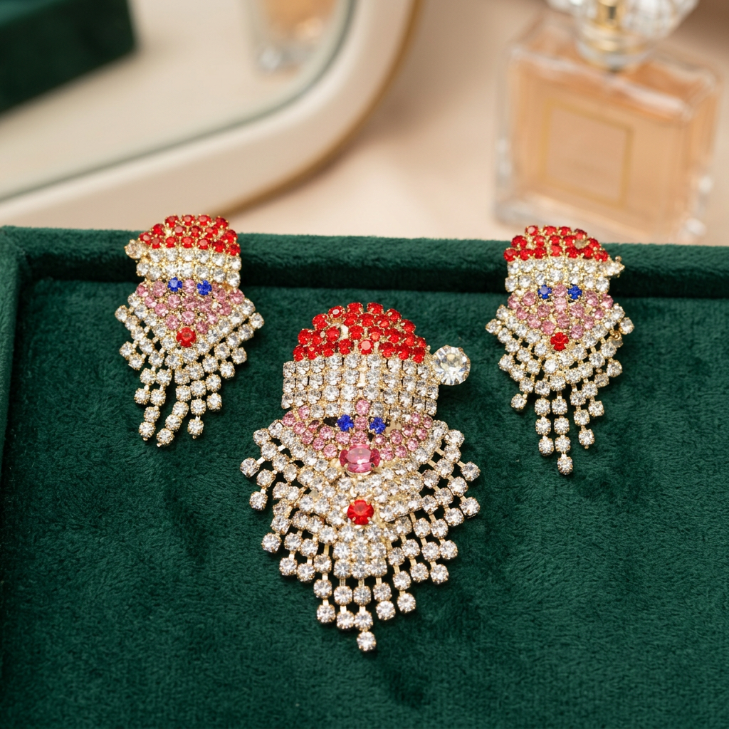 Santa jewelry vanity display